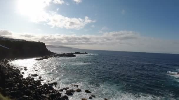 Costa Selvagem Áspera Ilha Dos Açores São Miguel — Vídeo de Stock