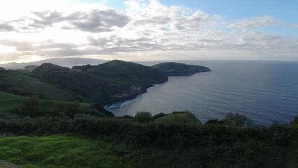 Grov Vild Kust Azores Sao Miguel — Stockvideo