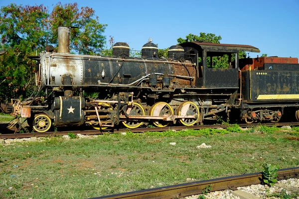 库巴三洲的旧机车和火车 — 图库照片