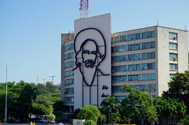 Havana 'daki İçişleri Bakanlığı duvar boyalı.