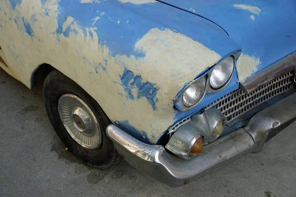 Stary Klasyczny Samochód Ulicach Hawany Kuba — Zdjęcie stockowe