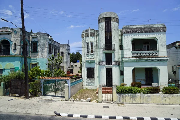 Barevné Zřícení Domů Havaně — Stock fotografie
