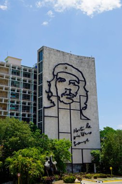 Havana 'daki İçişleri Bakanlığı duvar boyalı.