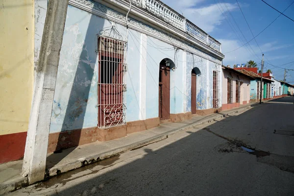Farverige Huse Gaderne Trinidad Cuba - Stock-foto