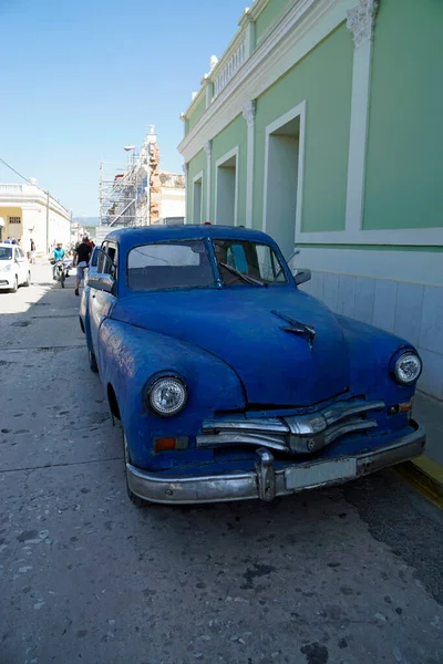 Mașini Clasice Vechi Străzile Trinidad Cuba — Fotografie, imagine de stoc