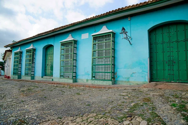 Bunte Häuser Den Straßen Von Trinidad Auf Kuba — Stockfoto