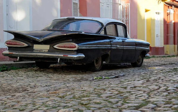 Vecchie Auto Epoca Nelle Strade Trinidad Cuba — Foto Stock