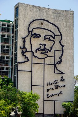 Havana 'daki İçişleri Bakanlığı duvar boyalı.