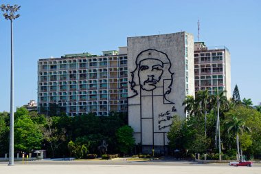 Havana 'daki İçişleri Bakanlığı duvar boyalı.