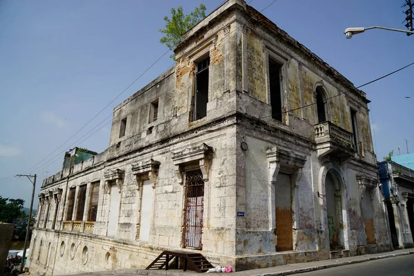 Vieilles Maisons Délabrées Dans Les Rues Matanzas Sur Cuba — Photo