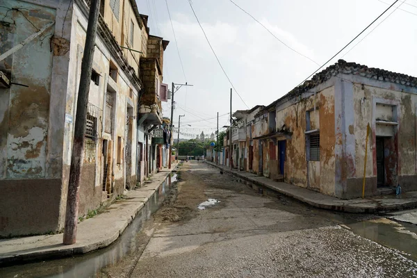 Παλιά Ρημαγμένα Σπίτια Στους Δρόμους Του Matanzas Στην Κούβα — Φωτογραφία Αρχείου