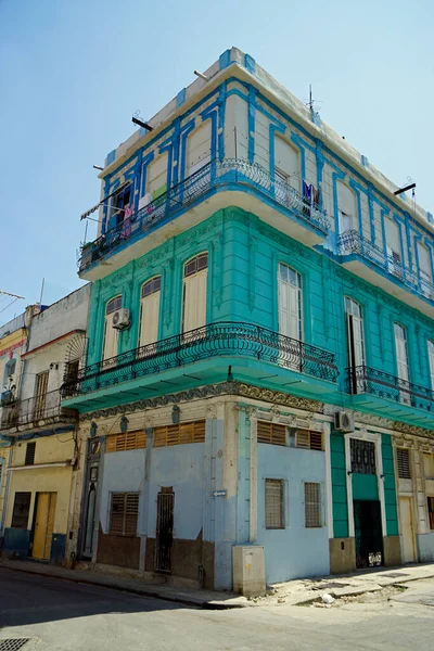 Coloridas Casas Derrumbadas Havana — Foto de Stock