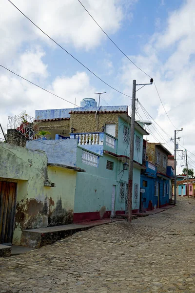 Барвисті Будинки Вулицях Тринідаду Кубі — стокове фото