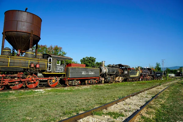 Vieilles Locomotives Trains Trinidad Sur Cuba — Photo