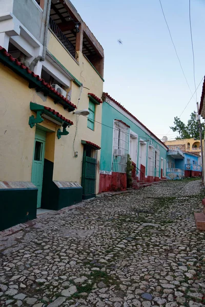 Farverige Huse Gaderne Trinidad Cuba - Stock-foto