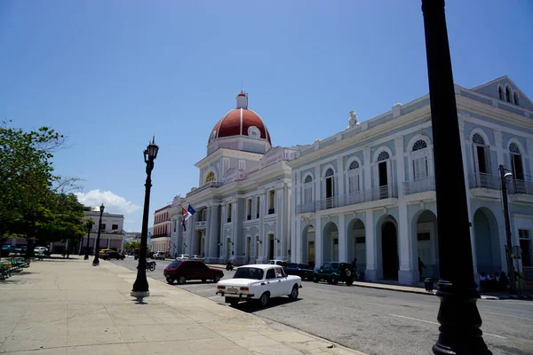 Cienfuegos Kuba 2022 Május Körül Régi Épületek Központi Tér Körül — Stock Fotó