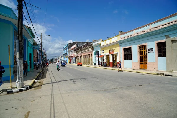 Cardenas Cuba Vers Mai 2022 Paysages Rue Avec Vieilles Maisons — Photo