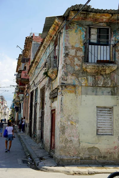Havanna Kuba May 2022 Livliga Gator Havanna Vieja Helgen — Stockfoto