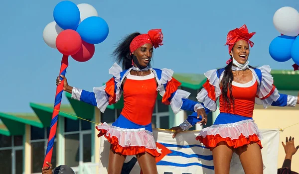 Варадеро Куба Мая 2022 Года Красочный Карнавал День Труда Улицах — стоковое фото