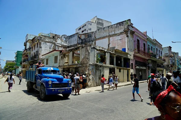Havanna Kuba Mai 2022 Lebhafte Straßen Havanna Vieja Wochenende — Stockfoto