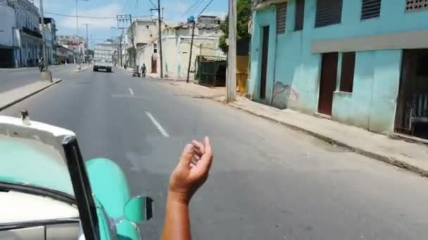 Havana Cuba Por Volta Maio 2022 Dirigir Com Carro Velho — Vídeo de Stock