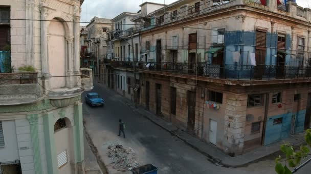 Havana Kuba Asi Květen 2022 Klasické Auto Ulicích Havana Vieja — Stock video