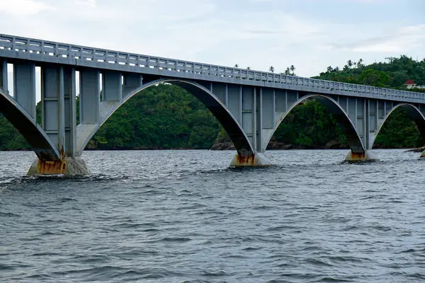 Pont Moderne Dans Baie Péninsule Samana République Dominicaine — Photo