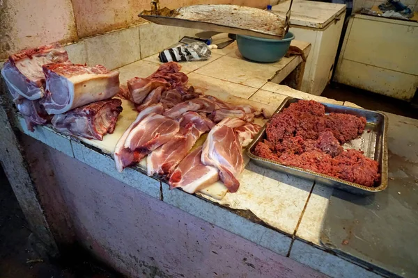 Carne Fresca Mercado Local República Dominicana — Foto de Stock