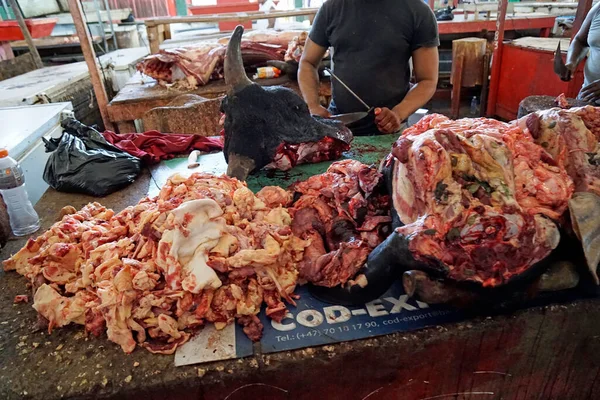 Santo Domingo República Dominicana Alrededor Septiembre 2022 Carne Fresca Carnicería — Foto de Stock