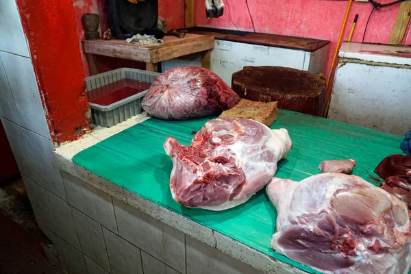 Santo Domingo República Dominicana Alrededor Septiembre 2022 Carne Fresca Carnicería — Foto de Stock