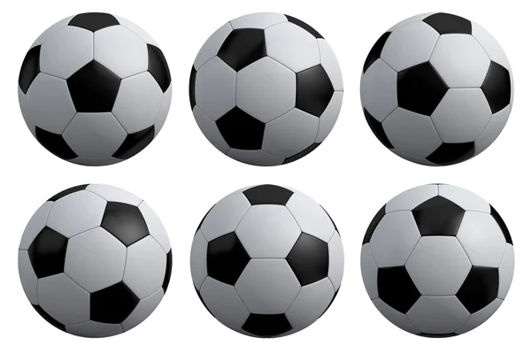 Na białym tle piłka piłka nożna — Zdjęcie stockowe