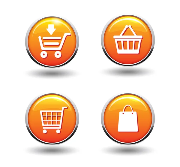 Ícone de compras de comércio eletrônico — Vetor de Stock