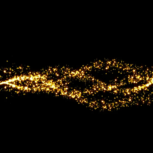 Złota błyszczące gwiazdy ogonem pyłu — Zdjęcie stockowe