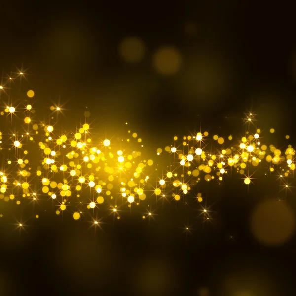 Gold glittering stars tail dust — Stock Photo, Image