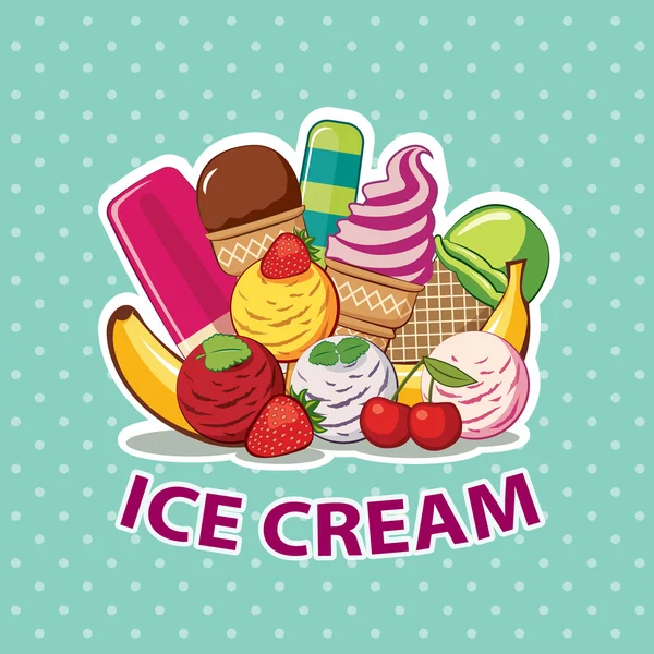 Ice cream set — Stock Vector