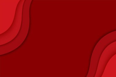 Kırmızı kağıt tabaka soyut arkaplan. Kağıt kesikli daire ve metin için boşluk.