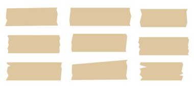 bej yapıştırıcı veya yırtık kenarlı bant parçaları maskeleme