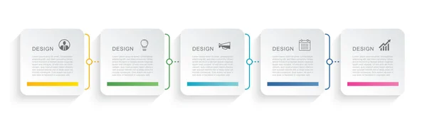 Daten Infografiken Quadratische Tabulatorpapier Index Vorlage Vektor Illustration Abstrakter Hintergrund — Stockvektor