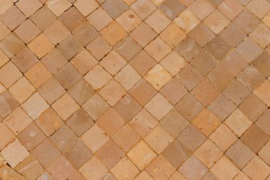 Kahverengi tuğla zemin vintage doku arkaplanı.