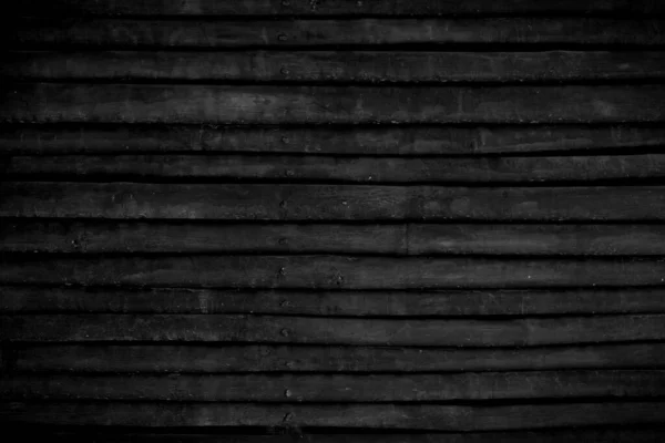 Black Wood Bamboo Horizontal Background Texture — Stockfoto