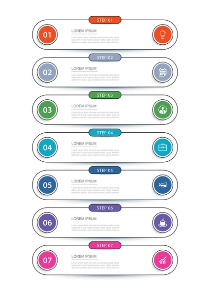 Data Infographics Tab Thin Line Index Template Vector Illustration Abstract — Stockvektor