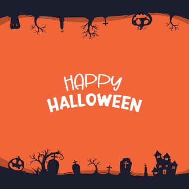 Halloween greeting cards background. Halloween illustration template for banner, poster, flyer, sale, and all design.