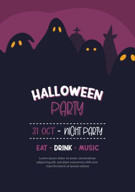 Halloween sale banner background. Halloween illustration template for poster, flyer, sale, and all design.