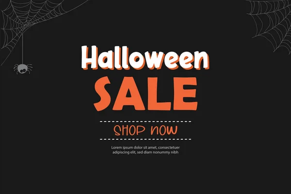 Halloween Sale Banner Background Halloween Illustration Template Poster Flyer Sale — Image vectorielle