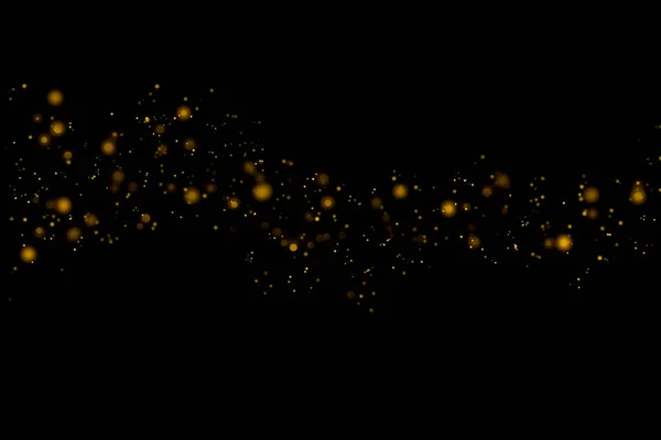 Oro Brillante Estrellas Polvo Fondo Bokeh Textura Abstracta Luz Del — Foto de Stock