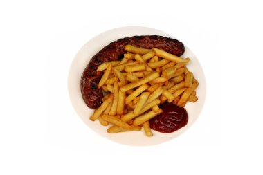 kızarmış patates Kızarmış sosis de