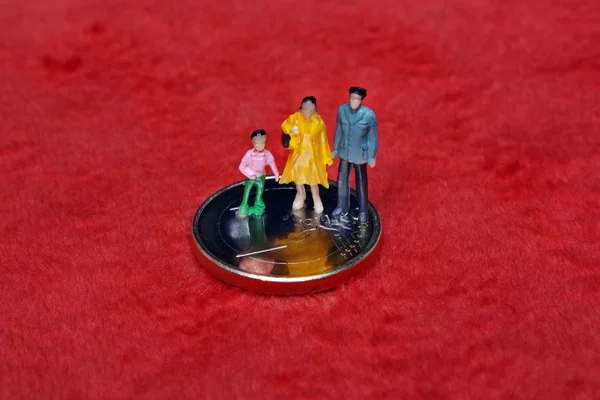 Rysunek rodziny miniaturowe — Zdjęcie stockowe
