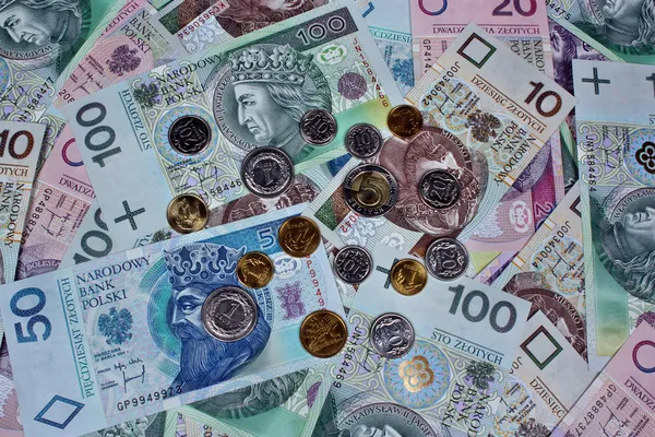 Polonês de dinheiro — Fotografia de Stock