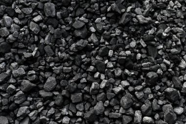 Polonya kömürü maden yatağı siyah mineral kaynakları arka plan, doku olarak görünüyor