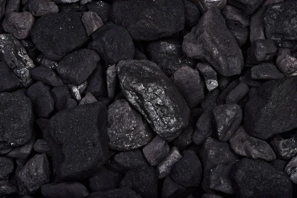 以黑色矿物资源背景 质地为特征的俄罗斯矿床煤 — 图库照片